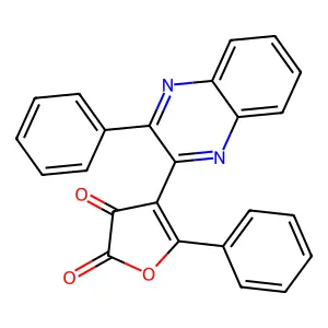 2,3-Furandione, 5-phenyl-4-(3-phenyl-2-quinoxalinyl)- structure