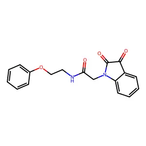 2-(2,3-dioxo-2,3-dihydro-1H-indol-1-yl)-N-(2-phenoxyethyl)acetamide structure