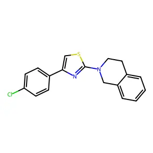 2-[4-(4-Chlorophenyl)-1,3-thiazol-2-yl]-1,2,3,4-tetrahydroisoquinoline structure