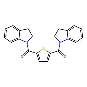 [5-(2,3-Dihydroindole-1-carbonyl)thiophen-2-yl]-(2,3-dihydroindol-1-yl)methanone structure