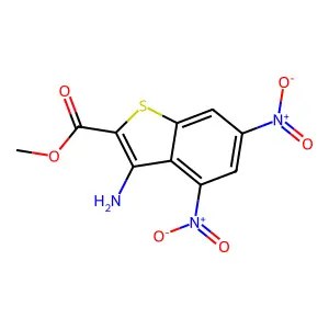 Methyl 3-amino-4,6-dinitro-1-benzothiophene-2-carboxylate structure