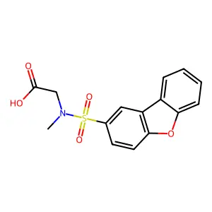 [(Dibenzofuran-2-sulfonyl)-methyl-amino]-acetic acid structure
