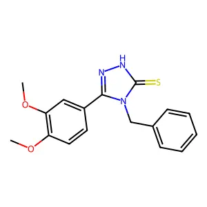 4-benzyl-5-(3,4-dimethoxyphenyl)-4H-1,2,4-triazole-3-thiol structure