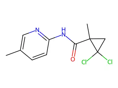 2,2-Dichloro-1-methyl-N-(5-methyl-2-pyridinyl)cyclopropanecarboxamide structure
