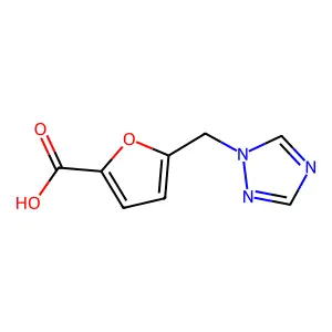 5-(1H-1,2,4-Triazol-1-ylmethyl)-2-furoic acid structure