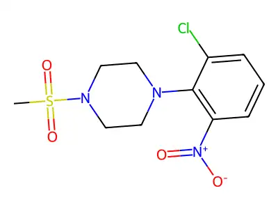 1-(2-Chloro-6-nitrophenyl)-4-methylsulfonylpiperazine structure
