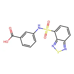 3-(Benzo[c][1,2,5]thiadiazole-4-sulfonamido)benzoic acid structure