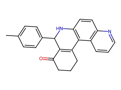 8-(4-methylphenyl)-8,10,11,12-tetrahydro-7H-benzo[a][4,7]phenanthrolin-9-one structure