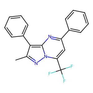 2-Methyl-3,5-diphenyl-7-(trifluoromethyl)pyrazolo[1,5-a]pyrimidine structure