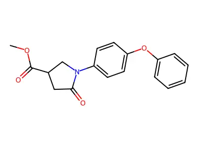 Methyl 5-oxo-1-(4-phenoxyphenyl)pyrrolidine-3-carboxylate structure