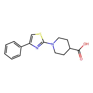1-(4-Phenylthiazol-2-yl)piperidine-4-carboxylic acid structure