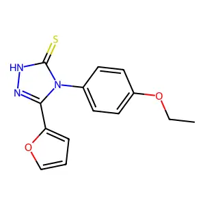 4-(4-ethoxyphenyl)-5-(furan-2-yl)-4H-1,2,4-triazole-3-thiol structure