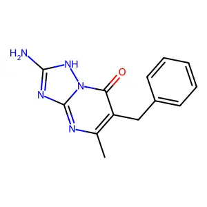 2-amino-6-benzyl-5-methyl[1,2,4]triazolo[1,5-a]pyrimidin-7(4H)-one structure
