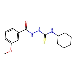 3-Methoxybenzoic acid 2-[(cyclohexylamino)thioxomethyl]hydrazide structure
