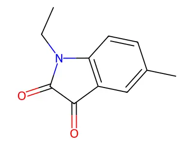 1-ethyl-5-methyl-2,3-dihydro-1H-indole-2,3-dione structure