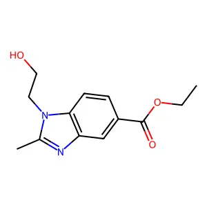 Ethyl 1-(2-hydroxyethyl)-2-methyl-1H-benzimidazole-5-carboxylate structure