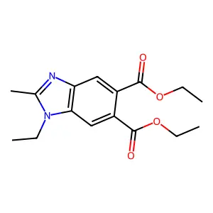 diethyl 1-ethyl-2-methyl-1H-benzimidazole-5,6-dicarboxylate structure
