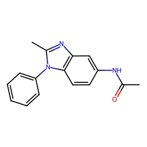 N-(2-methyl-1-phenylbenzimidazol-5-yl)acetamide structure