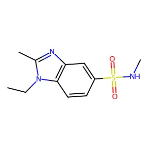 1-ethyl-N,2-dimethylbenzimidazole-5-sulfonamide structure