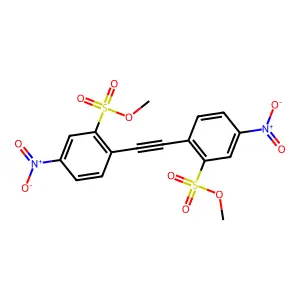 Dimethyl 2,2'-(1,2-ethynediyl)bis(5-nitrobenzenesulfonate) structure
