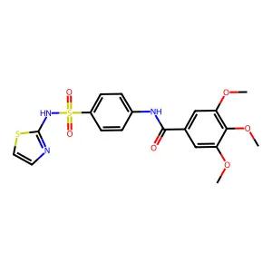 3,4,5-trimethoxy-N-[4-(1,3-thiazol-2-ylsulfamoyl)phenyl]benzamide structure