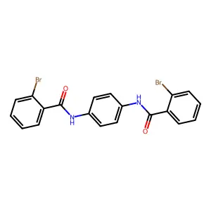 2-bromo-N-[4-[(2-bromobenzoyl)amino]phenyl]benzamide structure