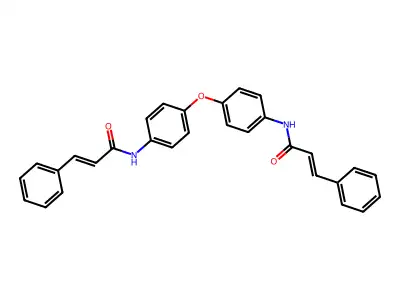 N,N'-[Oxydi(4,1-phenylene)]bis(3-phenylprop-2-enamide) structure
