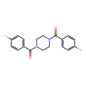 [4-(4-Fluoro-benzoyl)-piperazin-1-yl]-(4-fluoro-phenyl)-methanone structure