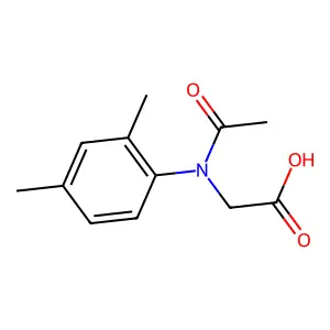 (Acetyl-2,4-dimethylanilino)acetic acid structure
