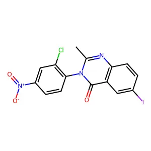 3-(2-Chloro-4-nitrophenyl)-6-iodo-2-methylquinazolin-4-one structure