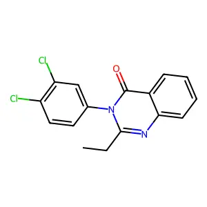 3-(3,4-dichlorophenyl)-2-ethyl-4(3H)-quinazolinone structure
