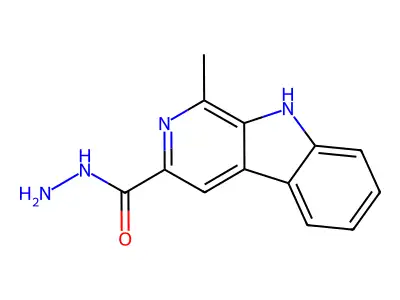 1-Methyl-9h-pyrido[3,4-b]indole-3-carboxylic acid hydrazide structure