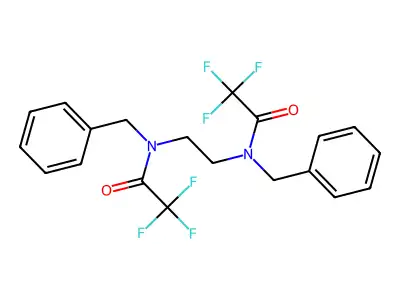 N-benzyl-N-{2-[benzyl(trifluoroacetyl)amino]ethyl}-2,2,2-trifluoroacetamide structure