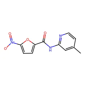 N-(4-methyl-2-pyridinyl)-5-nitro-2-furancarboxamide structure