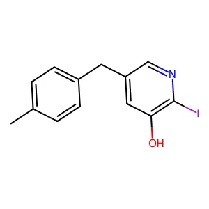 2-Iodo-5-[(4-methylphenyl)methyl]pyridin-3-ol structure