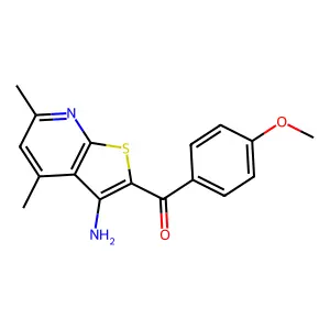 (3-Amino-4,6-dimethylthieno[2,3-b]pyridin-2-yl)(4-methoxyphenyl)methanone structure