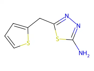 5-(Thiophen-2-ylmethyl)-1,3,4-thiadiazol-2-amine structure
