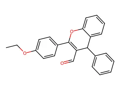 2-(4-ethoxyphenyl)-4-phenyl-4H-chromene-3-carbaldehyde structure