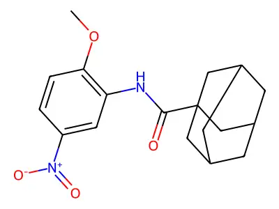 N-(2-methoxy-5-nitrophenyl)adamantane-1-carboxamide structure