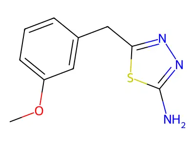 5-[(3-Methoxyphenyl)methyl]-1,3,4-thiadiazol-2-amine structure