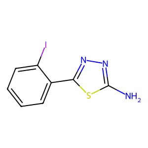 5-(2-Iodophenyl)-1,3,4-thiadiazol-2-amine structure