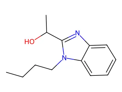 1-(1-butyl-1H-benzimidazol-2-yl)ethanol structure
