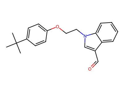 1-[2-(4-tert-butylphenoxy)ethyl]-1H-indole-3-carbaldehyde structure