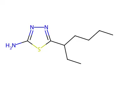 5-(1-Ethylpentyl)-1,3,4-thiadiazol-2-amine structure