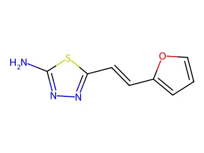 5-[2-(furan-2-yl)ethenyl]-1,3,4-thiadiazol-2-amine structure