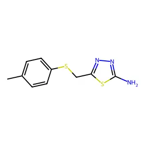 5-(((4-Methylphenyl)thio)methyl)-1,3,4-thiadiazol-2-amine structure