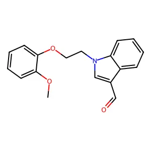 1-[2-(2-methoxyphenoxy)ethyl]-1H-indole-3-carbaldehyde structure