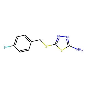 5-[(4-Fluorobenzyl)sulfanyl]-1,3,4-thiadiazol-2-amine structure