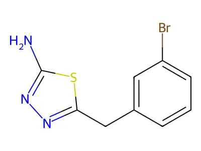 5-[(3-Bromophenyl)methyl]-1,3,4-thiadiazol-2-amine structure