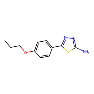 5-(4-Propoxyphenyl)-1,3,4-thiadiazol-2-amine structure